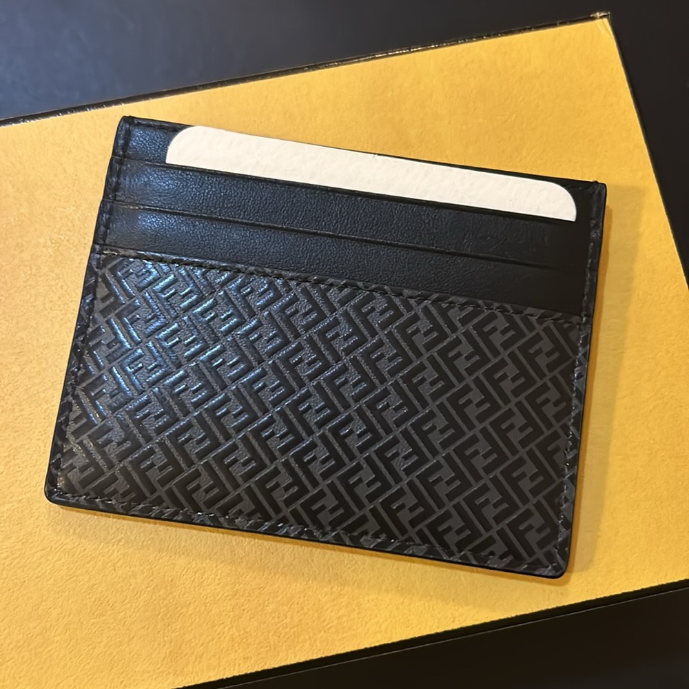 Fendi FF Calf Leather Card Case